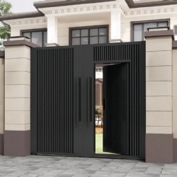 Luxury Design Professional Manufacture Metal Front Cast Aluminum House Gate with Face Recognition Access Control with Automatical Driver Swing or Sliding