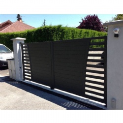 New Style Customized Privacy Driveway Gate Outdoor Villa Industrial Durable Aluminium Metal Gates Doors for Garden
